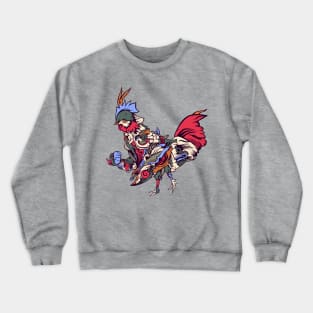 destroyer chicken vector illustration Crewneck Sweatshirt